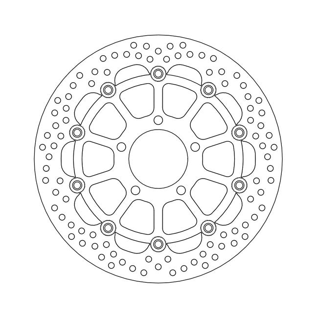Halo Series Floating Brake Rotor Black TUV Approved For Front Left: Suzuki: 08 C 1800 R RT Intruder
