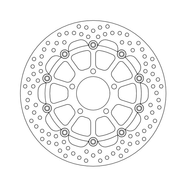 Halo Series Floating Brake Rotor Black TUV Approved For Front Left: Suzuki: 04-05 GSX-R 600