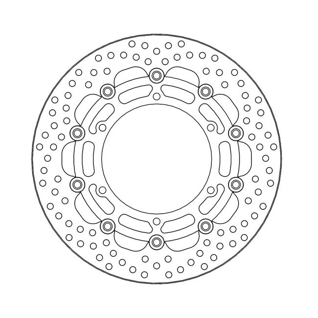 Halo Series Floating Brake Rotor Black TUV Approved For Front Left: Yamaha: 02-06 BT 1100 Bulldog