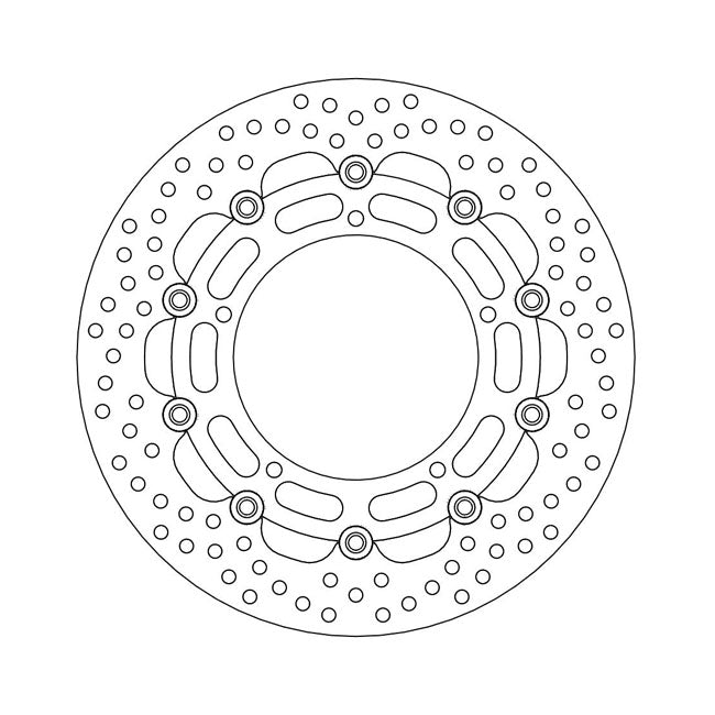 Halo Series Floating Brake Rotor Black TUV Approved For Front Left: Yamaha: 04-07 FZ6 600 Fazer