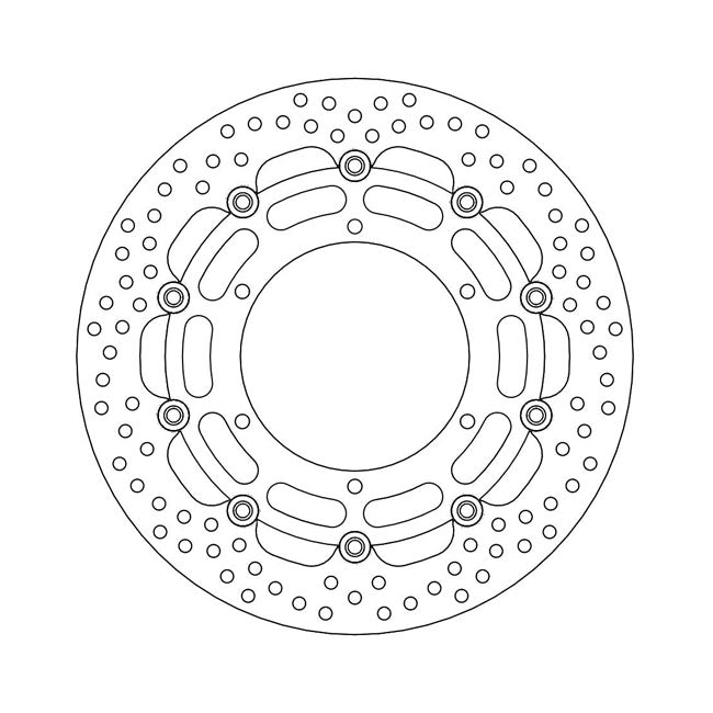 Halo Series Floating Brake Rotor Black TUV Approved For Front Left: Yamaha: 03-21 FJR 1300