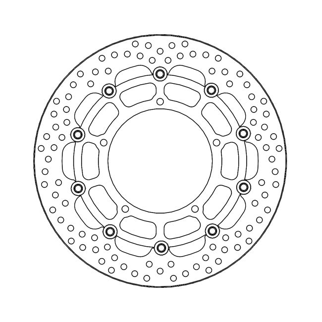 Halo Series Floating Brake Rotor Black TUV Approved For Front Left: Yamaha: 06-15 FZ1-N 1000 Fazer
