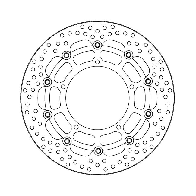 Halo Series Floating Brake Rotor Black TUV Approved For Front Left: Yamaha: 06-15 FZ1-N 1000 Fazer