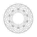 Halo Series Floating Brake Rotor Black TUV Approved For Front Left: Yamaha: 07-11 MT-01 1670