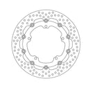 Halo Series Floating Brake Rotor Black TUV Approved For Front Left: Triumph: 15-16 Speed 94 1050 R