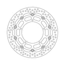 Halo Series Floating Brake Rotor Black TUV Approved For Front Left: Yamaha: 09-14 YZF R1 1000