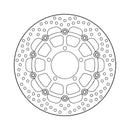 Halo Series Floating Brake Rotor Black TUV Approved For Front Left: Triumph: 20 Speed Twin 1200