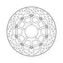 Halo Series Floating Brake Rotor Black TUV Approved For Front Left: Triumph: 13-17 Daytona 675 R