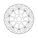 Halo Series Floating Brake Rotor Black TUV Approved For Front Left: KTM: 13-19 690 Duke ABS