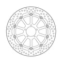 Halo Series Floating Brake Rotor Black TUV Approved For Front Left: KTM: 16-22 1290 Superduke GT