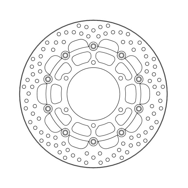 Halo Series Floating Brake Rotor Black TUV Approved For Front Left: Suzuki: 21-22 GSX-S 950 ABS