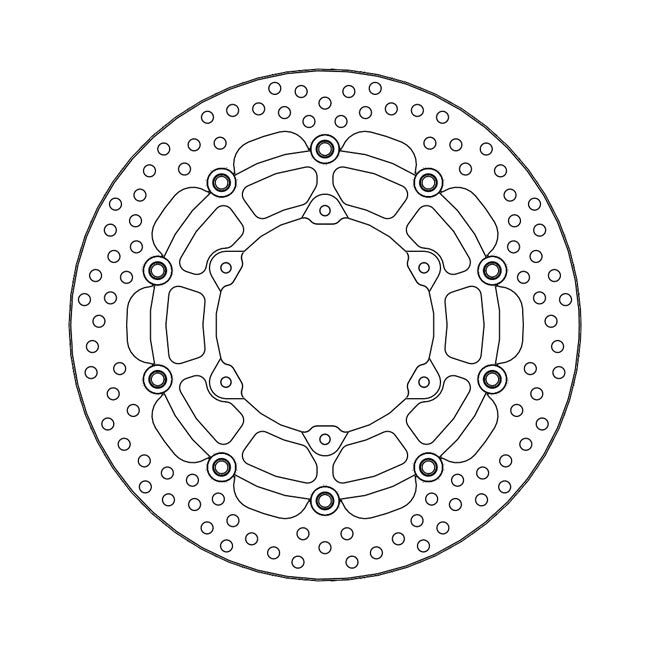 Halo Series Floating Brake Rotor Black TUV Approved For Front Left: KTM: 14-22 690 SMC R