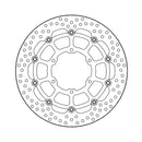 Halo Series Floating Brake Rotor Black TUV Approved For Front Left: Suzuki: 17-22 GSX-R 1000 R ABS