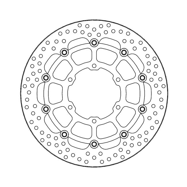 Halo Series Floating Brake Rotor Black TUV Approved For Front Left: Suzuki: 17-22 GSX-R 1000 R ABS