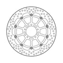 Halo Series Floating Brake Rotor Black TUV Approved For Front Left: Ducati: 17-20 Scrambler 800 Cafe Racer