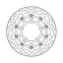 Halo Series Floating Brake Rotor Black TUV Approved For Front Left: Honda: 19-22 CB 650 R