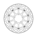 Halo Series Floating Brake Rotor Black TUV Approved For Front Left: Triumph: 20-22 Rocket 3 2500 GT