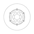 Halo Series Floating Brake Rotor Black TUV Approved For Front Left: Honda: 69-78 CB 750 SOHC