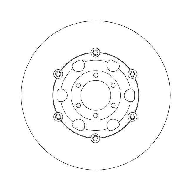 Halo Series Floating Brake Rotor Black TUV Approved For Front Left: Honda: 69-78 CB 750 SOHC