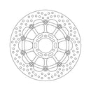 Halo Series Floating Brake Rotor Black TUV Approved For Front Left: Ducati: 90-91 PASO 907 I.E.