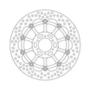 Halo Series Floating Brake Rotor Black TUV Approved For Front Left: Honda: 85 CBR 400 F F2