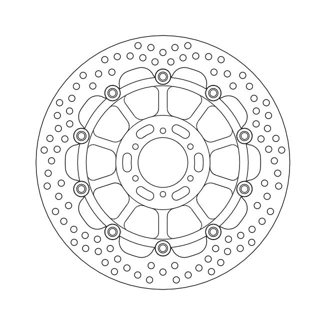 Halo Series Floating Brake Rotor Black TUV Approved For Front Left: Honda: 85 CBR 400 F F2