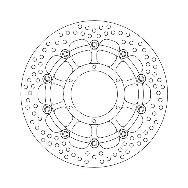 Halo Series Floating Brake Rotor Black TUV Approved For Front Left: Honda: 08-11 CBF 600 F ABS