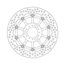 Halo Series Floating Brake Rotor Black TUV Approved For Front Left: Honda: 99-00 CBR 600 F Non-ABS