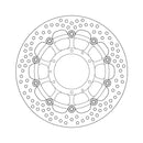 Halo Series Floating Brake Rotor Black TUV Approved For Front Left: Honda: 02-06 CB 900 Hornet