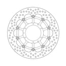 Halo Series Floating Brake Rotor Black TUV Approved For Front Left: Honda: 08-16 CB 1000 R Non-ABS