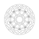 Halo Series Floating Brake Rotor Black TUV Approved For Front Left: Honda: 98-99 CBR 900 RR Fireblade