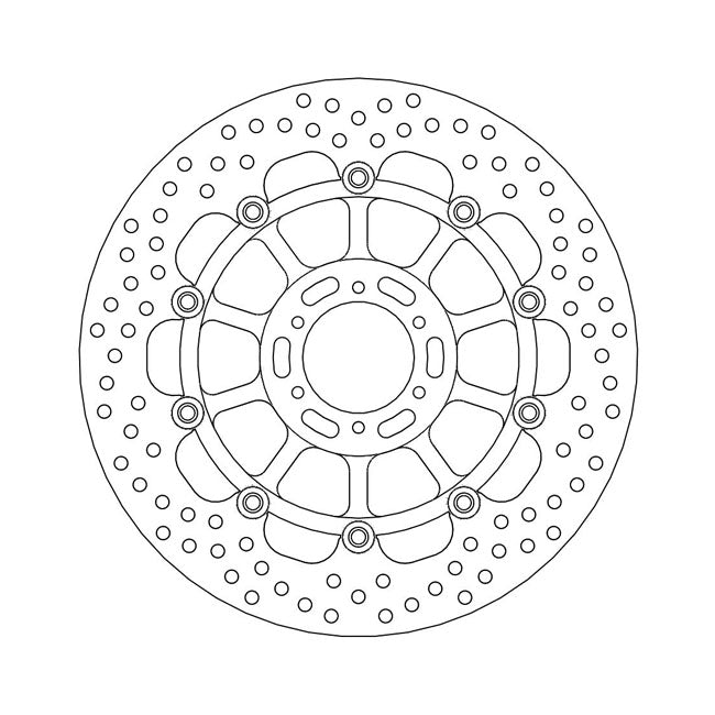 Halo Series Floating Brake Rotor Black TUV Approved For Front Left: Honda: 98-99 CBR 900 RR Fireblade