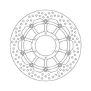 Halo Series Floating Brake Rotor Black TUV Approved For Front Left: Honda: 06-07 CBR 1000 RR Fireblade Non-ABS