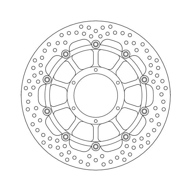 Halo Series Floating Brake Rotor Black TUV Approved For Front Left: Honda: 06-07 CBR 1000 RR Fireblade Non-ABS