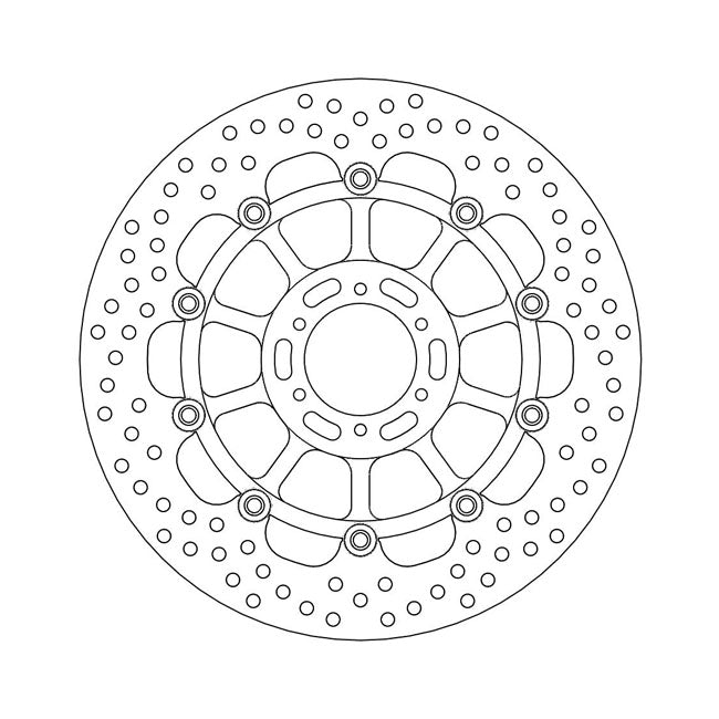 Halo Series Floating Brake Rotor Black TUV Approved For Front Left: Honda: 00-01 CB 1100 SF X11