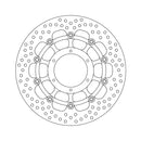 Halo Series Floating Brake Rotor Black TUV Approved For Front Left: Honda: 14 CTX 1300 ABS