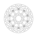 Halo Series Floating Brake Rotor Black TUV Approved For Front Left: Kawasaki: 95-98 GPZ 1100 Non-ABS