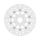 Halo Series Floating Brake Rotor Black TUV Approved For Front Left: Kawasaki: 97-00 ZRX 1100