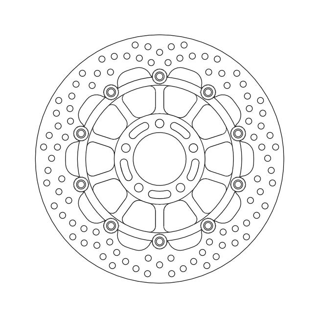 Halo Series Floating Brake Rotor Black TUV Approved For Front Left: Suzuki: 97-08 GSX 750