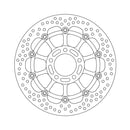 Halo Series Floating Brake Rotor Black TUV Approved For Front Left: Suzuki: 95-04 Bandit 600 S N