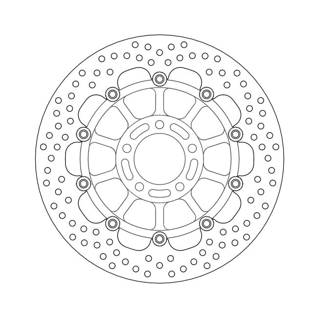 Halo Series Floating Brake Rotor Black TUV Approved For Front Left: Suzuki: 89-90 GSX-R 750 Limited Edition