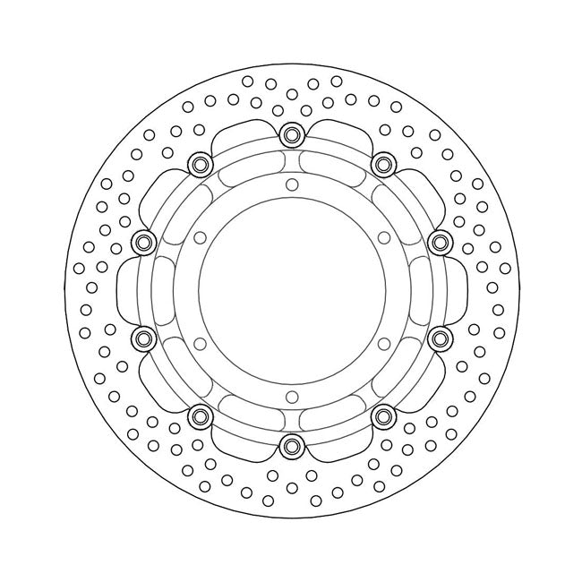 Halo Series Floating Brake Rotor Black TUV Approved For Front Left: Yamaha: 04-16 XT 660 X