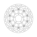 Halo Series Floating Brake Rotor Black TUV Approved For Front Left: Ducati: 10-13 Hypermotard 796