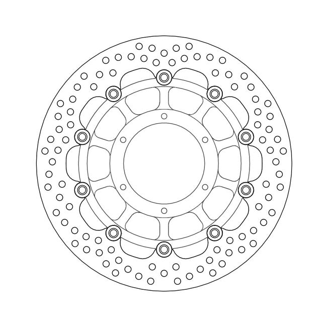 Halo Series Floating Brake Rotor Black TUV Approved For Front Left: Honda: 98-99 CB 600 F, Hornet Japan