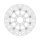 Halo Series Floating Brake Rotor Black TUV Approved For Front Left: Ducati: 22 DesertX 950