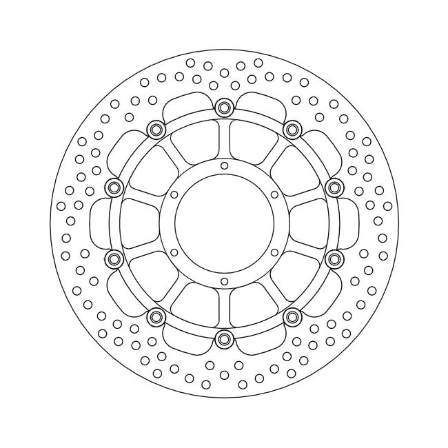 Halo Series Floating Brake Rotor Black TUV Approved For Front Left: Honda: 00-03 CBR 900 RR Fireblade