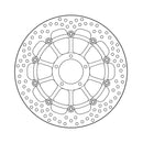 Halo Series Floating Brake Rotor Black TUV Approved For Front Left: Ducati: 06-10 D16RR Desmosedici RR 990