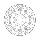 Halo Series Floating Brake Rotor Black TUV Approved For Front Left: Honda: 14-16 CB 1100 EX Spoked Wheels