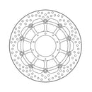 Halo Series Floating Brake Rotor Black TUV Approved For Front Left: Honda: 10-17 VFR 1200 F DCT