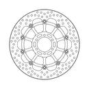 Halo Series Floating Brake Rotor Black TUV Approved For Front Left: KTM: 05-07 950 Supermoto